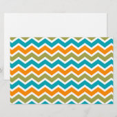 Peacock Vibrant Tribal Zigzag Briefpapier (Voorkant / Achterkant)