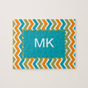 Peacock Vibrant Tribal Zigzag Legpuzzel