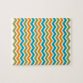 Peacock Vibrant Tribal Zigzag Legpuzzel (Horizontaal)