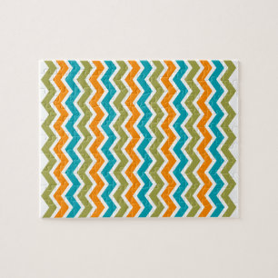 Peacock Vibrant Tribal Zigzag Legpuzzel