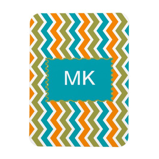 Peacock Vibrant Tribal Zigzag Magneet (Verticaal)