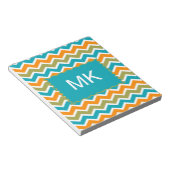 Peacock Vibrant Tribal Zigzag Notitieblok (Schuin)