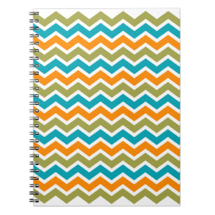 Peacock Vibrant Tribal Zigzag Notitieboek