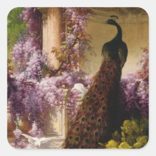 Peacock Vierkante Sticker
