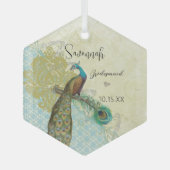 Peacock Vintage Bird Bridesmaid Ornements (Recto)