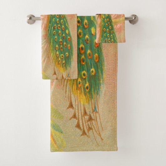 Peacock vintage et peinture à fleurs (En situation)