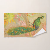Peacock vintage et peinture à fleurs (Serviette à main)