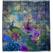 Peacock Vintage Look Douche rideau Rideaux de bain (Devant)