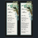 Peacock vintage, Plumes, 2 up, Menu du dîner<br><div class="desc">Ce menu élégant et sophistiqué pour le dîner Mariage allie le meilleur de la tradition et la fraîcheur du contemporain. Ce design d'invitation moderne et sophistiqué a un charme vintage contemporain élégant. Créé avec une sélection d'éléments d'art vintages qui ont été compilés dans un nouveau design par Audrey Jeanne Roberts....</div>