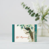 Peacock vintage, Plumes - Carte d'enregistrement c (Debout devant)