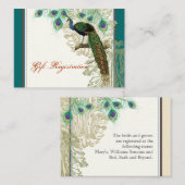 Peacock vintage, Plumes - Carte d'enregistrement c (Devant / Derrière)