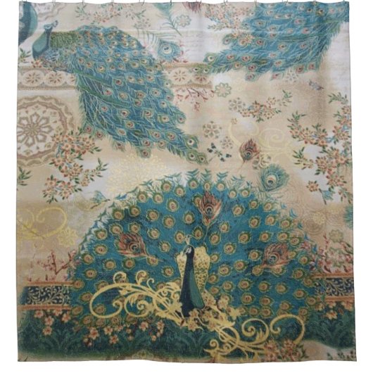 Peacock vintage - Rideau de douche (Devant)