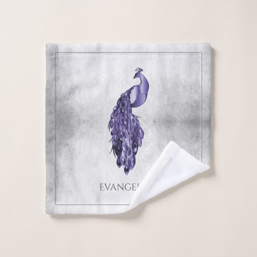 Peacock violet élégant (Gant de toilette)