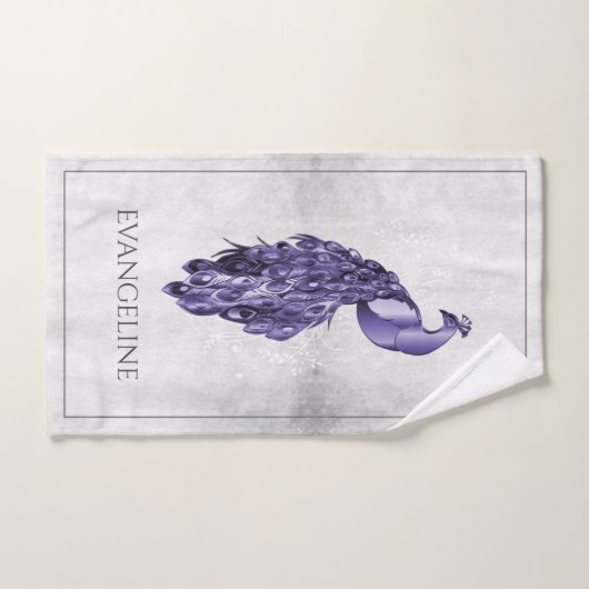 Peacock violet élégant (Serviette à main)