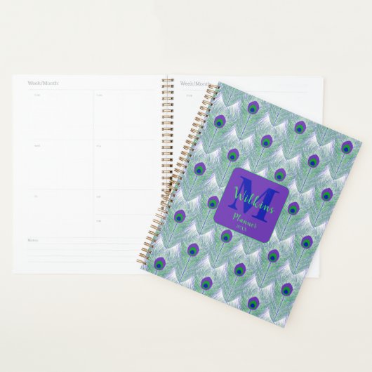 Peacock violet plumes Vert Bleu Art Décor (Devant avec enveloppe)