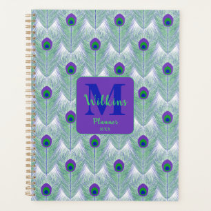 Peacock violet plumes Vert Bleu Art Décor
