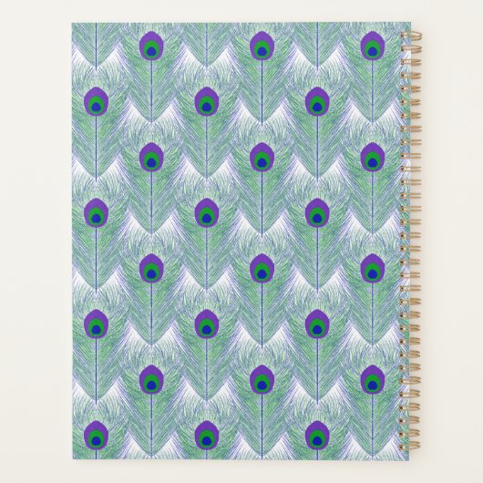 Peacock violet plumes Vert Bleu Art Décor (Dos)
