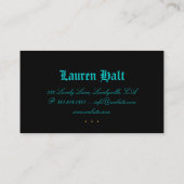 Peacock Visitekaartje haar salon nagelspa (Achterkant)