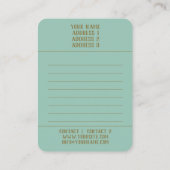 Peacock-Visitekaartje Visitekaartje (Achterkant)