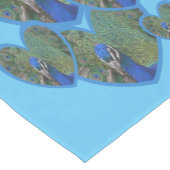 Peacock-vlakken met de Patroonloper van de Veer Medium Tafelloper (Hoek)