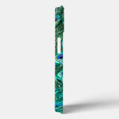 Peacock Vogelveer Blauwgroen Turqu Monogram IPAD C Case-Mate iPhone Case (Achterkant / Rechts)