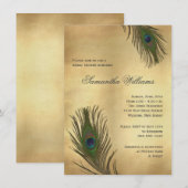 Peacock Vrijgezellenfeest Kaart (Voorkant / Achterkant)