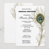 Peacock-Vrijgezellenfeest Kaart (Voorkant / Achterkant)