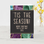 Peacock Watercolor Agaat Christmas Kaart (Gele Bloem)