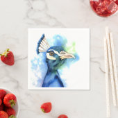 Peacock Waterverf schilderen Servet (Insitu)