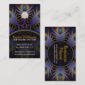 Peacock Web Tarot New age Visitekaartje (Voorkant / Achterkant)