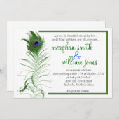 Peacock Weddenschap 5X7 Kaart (Voorkant / Achterkant)