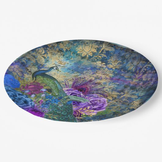 Peacock Weddenschap Papieren Borden Papieren Bordje (Gekanteld)