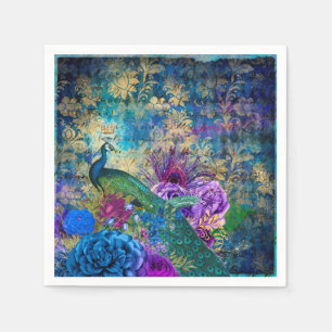 Peacock Weddenschappen Papier servetten