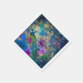 Peacock Weddenschappen Papier servetten (Hoek)