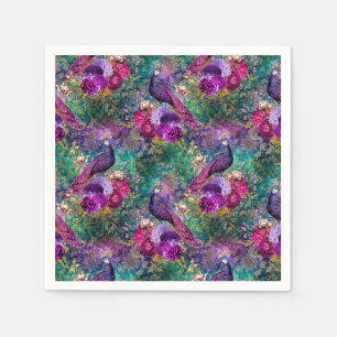 Peacock Weddenschappen Papier servetten