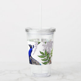 Peacock Wedding Acryl Drinkbeker