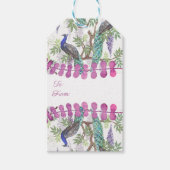 Peacock Wedding Cadeaulabel (Voorkant)