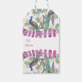 Peacock Wedding Cadeaulabel