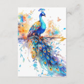 Peacock Wedding Details Informatiekaartje (Achterkant)