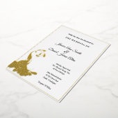 Peacock Wedding Folie Invitation Folie Uitnodiging (Gedraaid)