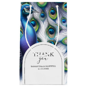 Peacock Wedding Gift Bags Klein Cadeauzakje