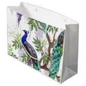 Peacock Wedding Groot Cadeauzakje (Achterkant Gekanteld)