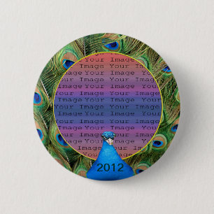 Peacock Wedding Photo Button