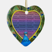 Peacock Wedding Photo Ornament (Rechts)