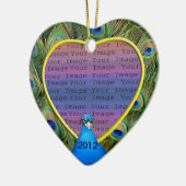 Peacock Wedding Photo Ornament (Links)