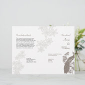 Peacock Wedding Program Flyer (Staand voorkant)