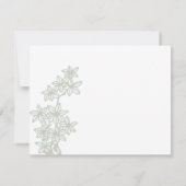 Peacock Wedding Reply Card RSVP Kaartje (Achterkant)