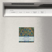 Peacock Wedding Save the Date Magneet (Insitu (Vaatwasser))