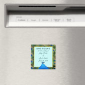 Peacock Wedding Save the Date Magnet Magneet (Insitu (Vaatwasser))