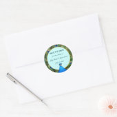 Peacock Wedding Save the Date Stickers (Envelop)